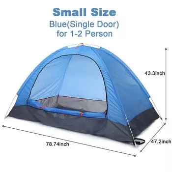 Полностью автоматический всплывающий быстрый укрытие для улицы, путешествий, походов, водонепроницаемая палатка для кемпинга на 1-4 человека, портативная палатка, мгновенная установка 1-2person Blue