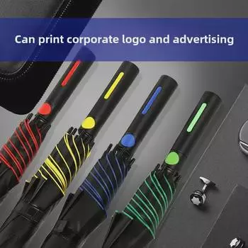 Полностью автоматический зонт для гольфа из длинного волокна — большой, прямой, двойной купол для деловых и индивидуальных подарков