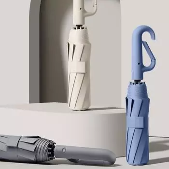 Полностью автоматический зонт с пряжкой для защиты от солнца и дождя, солнцезащитный крем, защита от ультрафиолета, складной зонт, усовершенствованный зонт от солнца синий