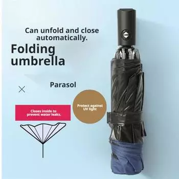 Полностью автоматический зонт заднего хода, светодиодные фонари для автомобиля, светоотражающая полоса, складной солнечный зонт, зонт с фонариком, рекламный зонт