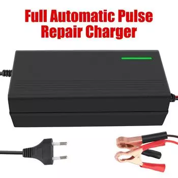 Полностью автоматическое свинцово-кислотное зарядное устройство для автомобиля, мотоцикла, зарядное устройство для аккумулятора 12 В, 10 А, черные автомобильные аксессуары, интеллектуальное зарядное устройство для быстрой зарядки, импульсное зарядное устр