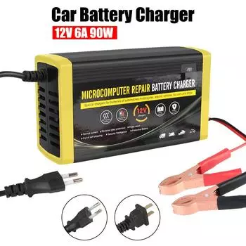 Полностью автоматическое влажное и сухое свинцово-кислотное гелевое зарядное устройство, импульсный ремонт, быстрая зарядка, 12 В, 6 А, автомобильное зарядное устройство, универсальное