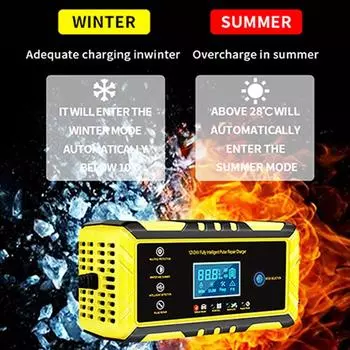 Полностью автоматическое зарядное устройство для автомобильного аккумулятора 12 В-24 В 8 А 6 А импульсный ремонт ЖК-батареи зарядка для автомобильного свинцово-кислотного аккумулятора Agm Gel Wet