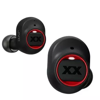 Полностью беспроводные наушники JVC Kenwood серии XX Вес Компактный и легкий корпус До 28 часов воспроизведения Функция внешней записи звука и чёрный