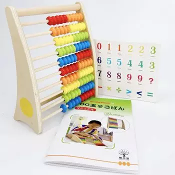 Полностью деревянные счеты на 100 шариков, математические и обучающие, простые в понимании, родители и дети могут играть и учиться, начиная с счетов на 100 шариков