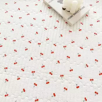 Полностью хлопковое сэндвич-покрывало для матери и ребенка, кружевное свежее покрывало, комплект из трех предметов 150x230cm