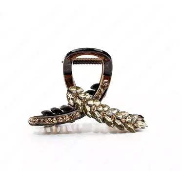 Полностью инкрустированная бриллиантами заколка для волос в виде пшеничного колоса, элегантная заколка-акула с жемчугом и кристаллами для женщин, роскошный бохо аксессуар для волос, свадебная вечеринка