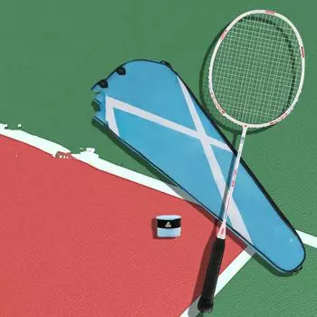 Полностью карбоновая ракетка для бадминтона 4U, взрослый студент, профессиональная, сверхлегкая, прочная одиночная ракетка. Длина 60 см, диаметр 6,6 мм, точка баланса 300 мм. чёрный