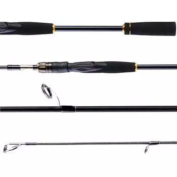 Полностью карбоновая удочка, 4 шт., средняя спиннинговая удочка 2,1-2,4 м 2.1m