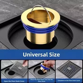 Полностью медный сердечник сливного отверстия для пола, заглушка для слива душа, защита от насекомых, дезодорация, устранение запахов, туалет, кухня, ванная комната, туалет, канализация медный
