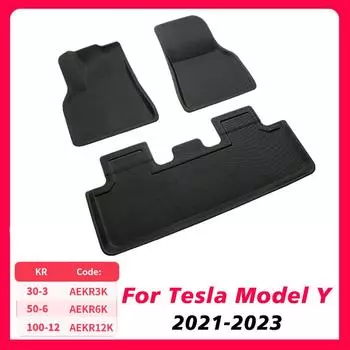 Полностью окруженная специальная подставка для ног для Tesla Model Y 2021-2023 годов, водонепроницаемый нескользящий напольный коврик для багажника, модифицированный TPE XPE Left hand drive