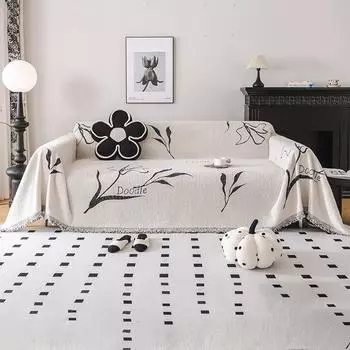 Полностью покрытый диван-полотенце, ткань, четыре сезона, универсальная пылезащитная подушка для дивана, цельная нескользящая подушка, чехол для дивана 180*130cm серый