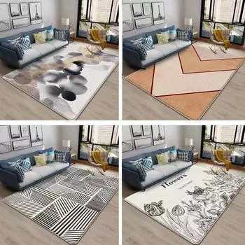 Полностью покрытый европейский ковер бежевый прямоугольный светлый роскошный простой ковер для гостиной для дома и спальни имитация кашемира напольный коврик 120x160cm