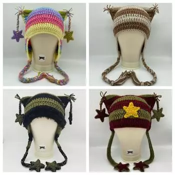 Полностью ручная работа, кружевная шапка для взрослых, модная и универсальная шапка с оборками.