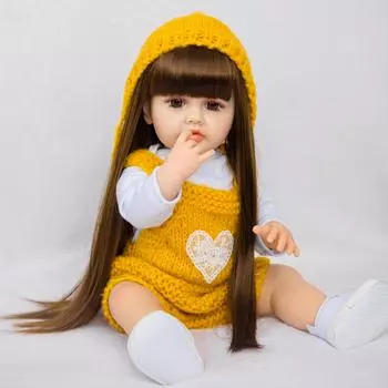 Полностью силиконовые виниловые куклы ручной работы Reborn для маленьких девочек, игрушка KEIUMI 55 см Bebe, кукла принцессы для новорожденных, модные подарки на день рождения, Рождество 22 inch about 55 cm коричневый