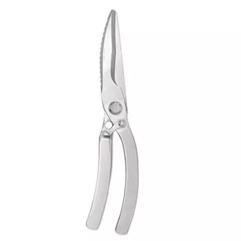 Полностью стальные мощные кухонные ножницы, многофункциональные утолщенные ножницы для куриных костей, бытовые ножницы для мяса, рыбы серебряный