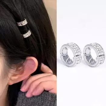 Полностью стразовый круглый металлический зажим-кнопка для волос для женщин, девушек, милое украшение для волос, заколка, краб для волос, модные аксессуары для волос