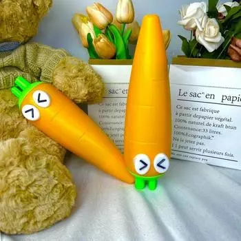 Полностью светоизлучающая выдвижная редиска-меч, имитация моркови, растягивающаяся дубинка, декомпрессионная творческая игрушка Red CarrotStretchab