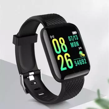Полностью водонепроницаемые смарт-часы IP67, спортивные фитнес-часы, умные часы, цифровые наручные часы чёрный