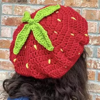 Полностью вручную связанные забавные парики, головные уборы, праздничные колпаки Adult 56-59cm