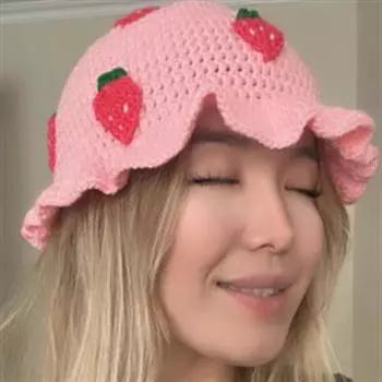 Полностью вручную связанные забавные парики, головные уборы, праздничные колпаки Adult 56-59cm