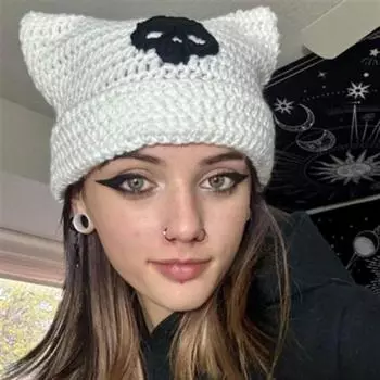 Полностью вручную связанные забавные парики, головные уборы, праздничные колпаки adult 56-59cm