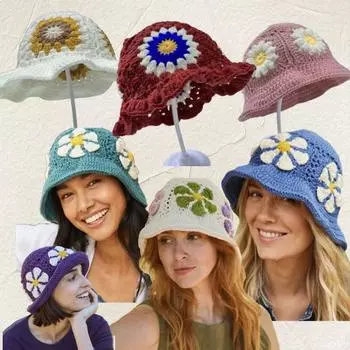 Полностью вручную связанные забавные парики, головные уборы, праздничные колпаки adult 56-59cm