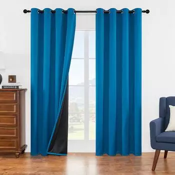 Полностью затемняющие шторы Brag перфорированные шторы для спальни и гостиной 106cm*160cm бежевый