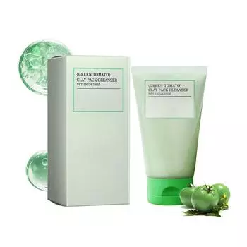 Полностью зеленая томатная маска, очищающее средство для маски из зеленого томата, увлажняющее очищающее средство, успокаивающее очищающее средство, маска из зеленого томата для любой кожи One Size
