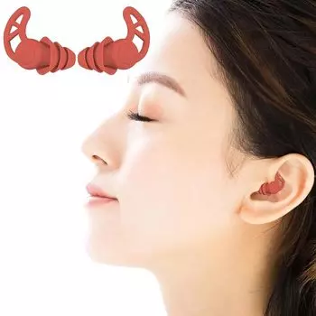 Полностью звуконепроницаемые беруши для сна, беруши с шумоподавлением, эффективно снижают шум на 40 дБ, доступны в 3 цветах, красный