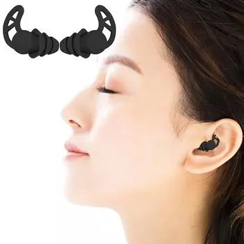 Полностью звуконепроницаемые беруши для сна, беруши с шумоподавлением, эффективно снижают шум на 40 дБ, доступны в 3 цветах, черный