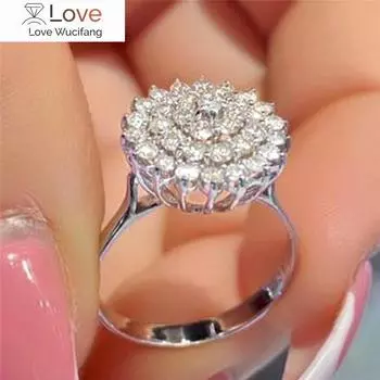 Полные блестящие кольца CZ для пальцев, женские роскошные модные дизайнерские аксессуары для свадебной вечеринки, элегантные женские ювелирные изделия для помолвки 9