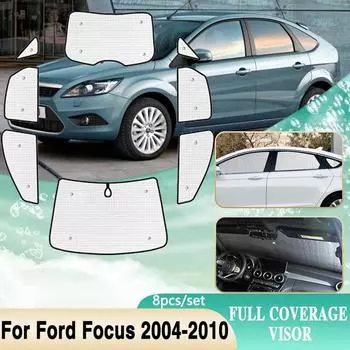 Полные чехлы от солнца для Ford Focus 2 MK2 MK2.5 хэтчбек седан 2004 ~ 2010 объемный лобовое стекло козырек бокового окна автомобиля Hatchback