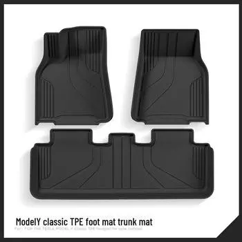 «Полные коврики TPE для пола и багажника Tesla Model Y — классический набор аксессуаров»