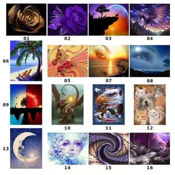 Полный 30X40CM 5D Diy Алмазная картина Фэнтези Пейзаж Вышивка Крестом Домашний Декор Ручная работа 1