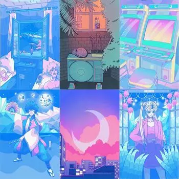 Полный 5D Алмазная картина Голубая страна чудес DIY Алмазная вышивка Алмазная мозаика Наборы для вышивки крестом Домашний декор Подарок Round 20x30cm