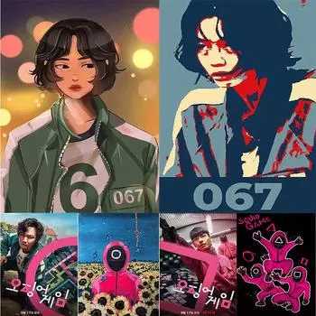 Полный 5D Алмазная картина Корейские звезды DIY Алмазная вышивка Алмазная мозаика Наборы для вышивки крестом Домашний декор Подарок Round 20x30cm