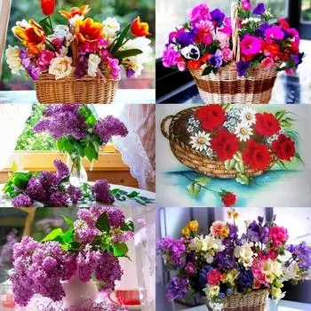 Полный 5D алмазная живопись красивые фиолетовые цветы DIY Алмазная вышивка Алмазная мозаика наборы крестиков домашний декор подарок Round 20x30cm