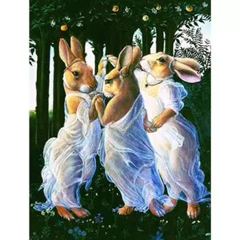 Полный 5D Diy Алмазная картина Аббит Танец Вышивка Крест Стежок Главная Декор Ручной Подарок 20X25CM