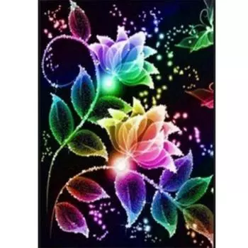 Полный 5D Diy Алмазная картина Абстрактная цветочная дрель Вышивка крестиком Домашний декор Подарок ручной работы 25x30cm