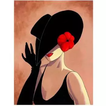 Полный 5D Diy Алмазная картина Абстрактная хипстерская девушка Вышивка крестом Домашний декор Подарок ручной работы 25x30cm