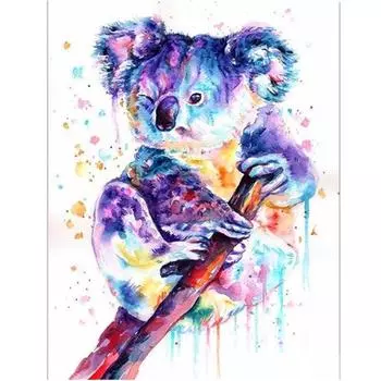 Полный 5D Diy Алмазная картина Абстрактная Коала Мозаика Вышивка Крестом Домашний Декор Подарок ручной работы 25x30cm