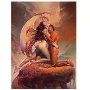 Полный 5D Diy Алмазная картина Ангел любовь Алмазная вышивка Наборы для вышивки крестом Домашний декор Подарок ручной работы 20x30cm