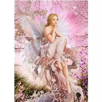 Полный 5D Diy Алмазная картина Бабочка Девушка Алмазная вышивка Крестом Домашний декор Ручной подарок Подарок 20x30cm