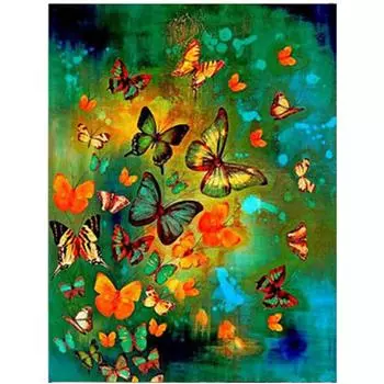 Полный 5D Diy Алмазная картина Бабочки Летающие Вышивка Крестом Домашний Декор Ручной Подарок 25x30cm