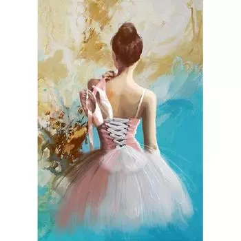 Полный 5D Diy Алмазная картина Балетная девушка Алмазная вышивка Полный лежал вышивка крестом Домашний декор Подарок ручной работы 20x30cm