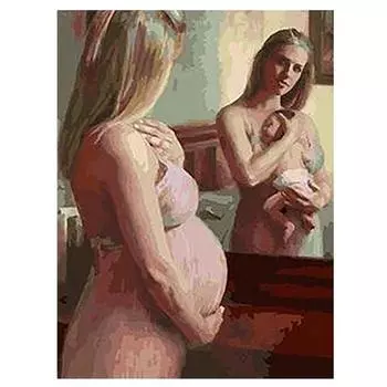 Полный 5D Diy Алмазная картина Беременная женщина Алмазная вышивка Полный лежал вышивка крестом Домашний декор Подарок ручной работы 20x30cm