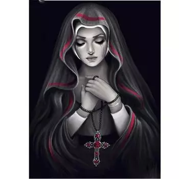 Полный 5D DIY Алмазная картина Благочестивая крестница Алмазная вышивка Мозаика Наборы вышивки крестом Домашний декор Подарки ручной работы Round 20x30cm