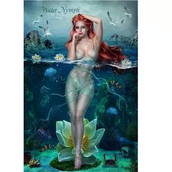 Полный 5D Diy Алмазная картина Блондинка Красота Алмазная вышивка Полный набор аниме Наборы для вышивки крестом Домашний декор Подарок ручной работы Round 20x30cm