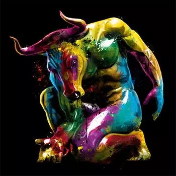 Полный 5D Diy Алмазная картина Бодибилдинг Корова Алмазная вышивка Крестом Домашний декор Подарок ручной работы 25x25cm